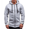 Men's Fleece Zip Hoodie Drawstring Hood