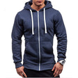Men's Fleece Zip Hoodie Drawstring Hood