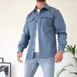 Men's Chest Pocket Shirt Jacket Long Sleeve