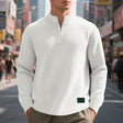 Carson | Modern Waffle Quarter-Zip Sweater