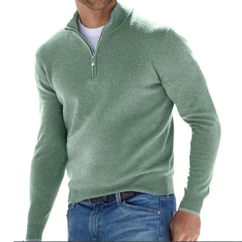 Lucas | Classic Quarter-Zip Sweater - Valereo