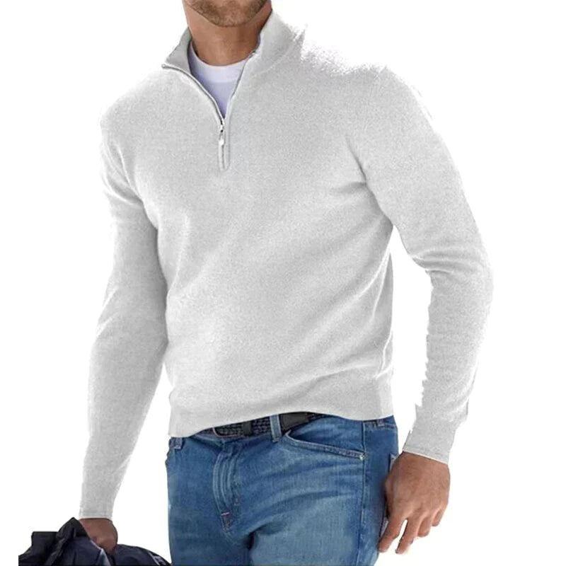 Lucas | Classic Quarter-Zip Sweater - Valereo
