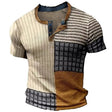 Men's Colorblock Henley Polo Short Sleeve