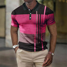 Lucas | Modern Colorblock Striped Polo Shirt - Valereo