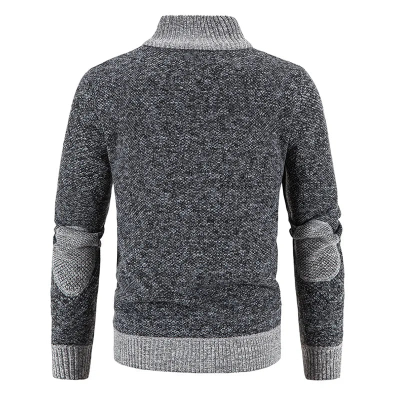 Lucas | Modern Fleece-Lined Knit Cardigan - Valereo