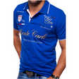 Men's Vintage Embroidered Polo Shirt Cotton
