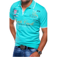 Men's Vintage Embroidered Polo Shirt Cotton
