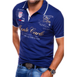 Men's Vintage Embroidered Polo Shirt Cotton