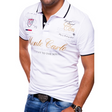 Men's Vintage Embroidered Polo Shirt Cotton