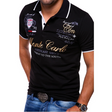 Men's Vintage Embroidered Polo Shirt Cotton