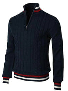 Marcus | Classic Cable Knit Quarter-Zip Sweater - Valereo