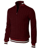 Marcus | Classic Cable Knit Quarter-Zip Sweater - Valereo