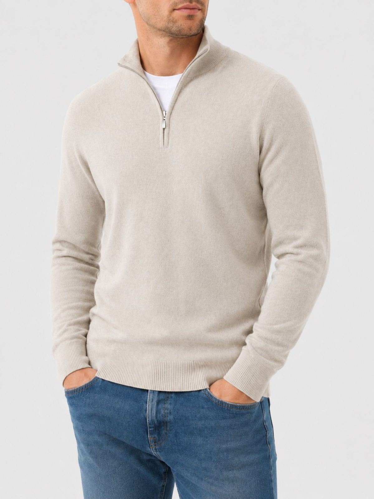 Marcus | Refined Quarter-Zip Sweater - Valereo