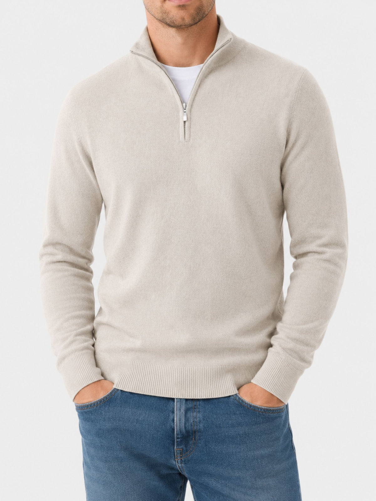 Marcus | Refined Quarter-Zip Sweater - Valereo
