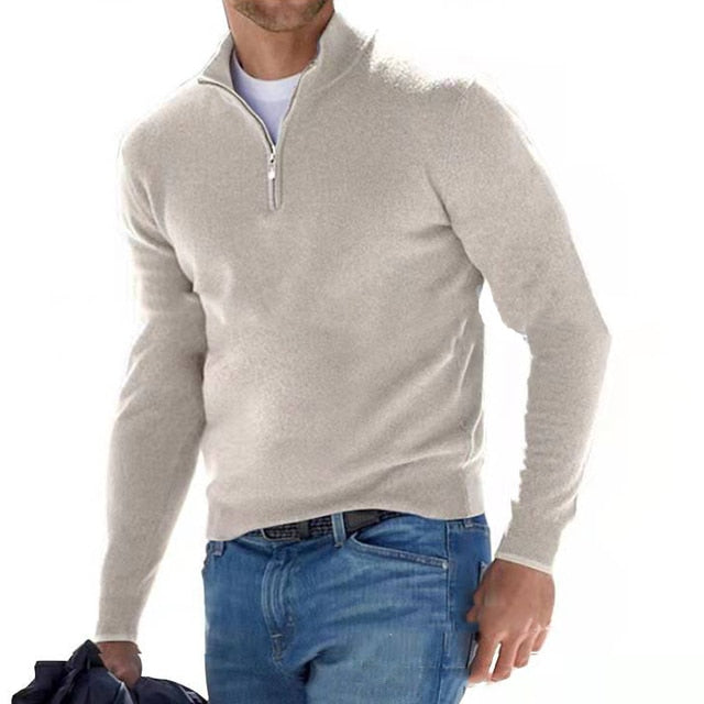 Marcus | Refined Quarter-Zip Sweater - Valereo