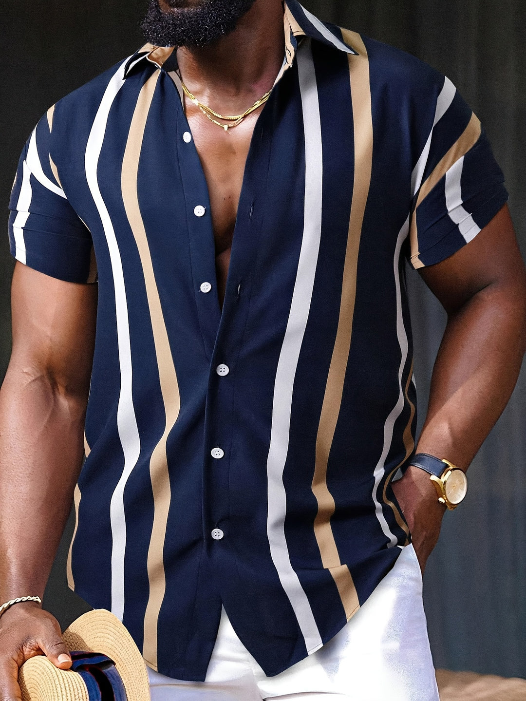 Marcus | Stylish Vertical Striped Shirt - Valereo