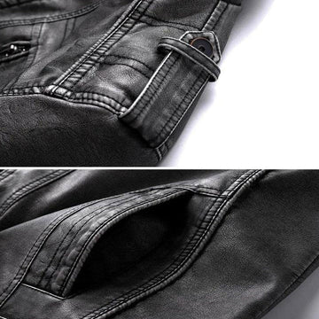 Mason | Modern Leather Biker Jacket - Valereo