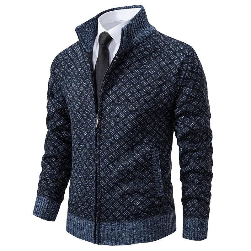 Mason | Stylish Diamond Knit Cardigan - Valereo