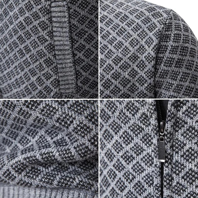 Mason | Stylish Diamond Knit Cardigan - Valereo