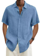 Matthew | Breathable Linen Short-Sleeve Shirt - Valereo