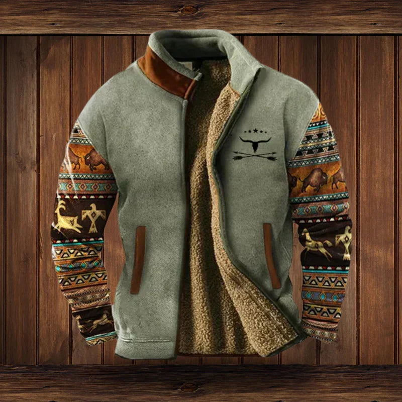 Matthew | Casual Western Sherpa Jacket - Valereo