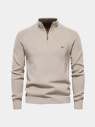 Matthew | Classic Quarter-Zip Ribbed Sweater - Valereo