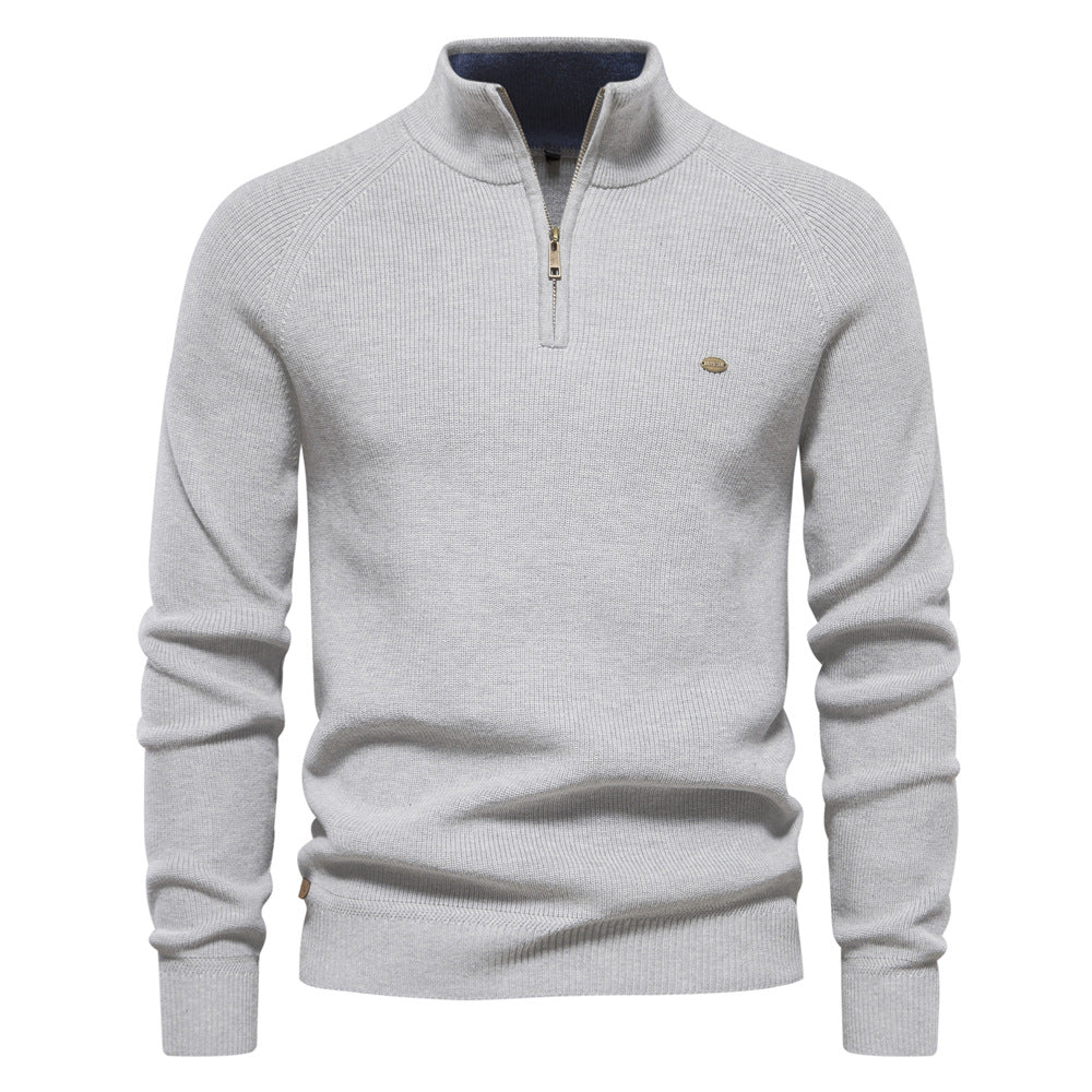 Matthew | Classic Quarter-Zip Ribbed Sweater - Valereo