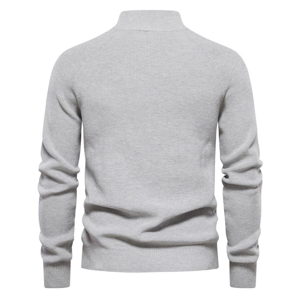 Matthew | Classic Quarter-Zip Ribbed Sweater - Valereo