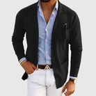 Matthew | Refined Knit Notched-Lapel Blazer - Valereo