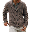 Men's Chunky Knit Cardigan Shawl Collar