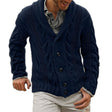 Men's Chunky Knit Cardigan Shawl Collar