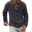Men's Chunky Knit Cardigan Shawl Collar