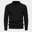 Men's Mock Neck Sweater Ribbed Knit