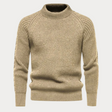 Men's Mock Neck Sweater Ribbed Knit