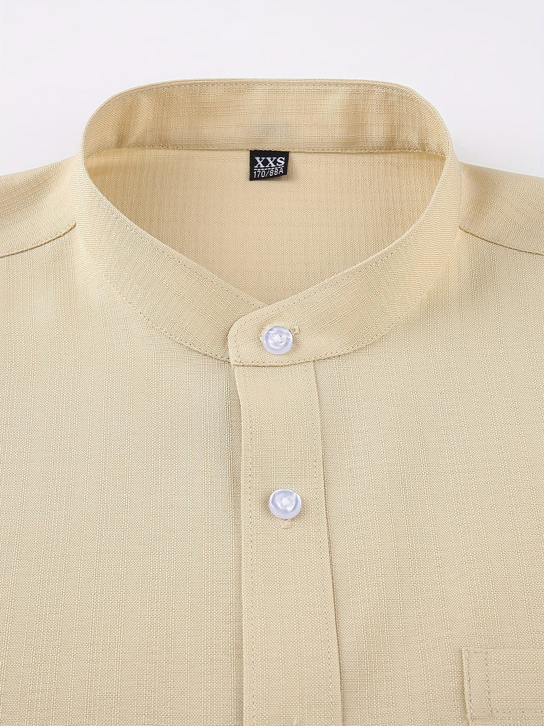 Michael | Refined Band Collar Textured Shirt - Valereo