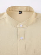 Michael | Refined Band Collar Textured Shirt - Valereo