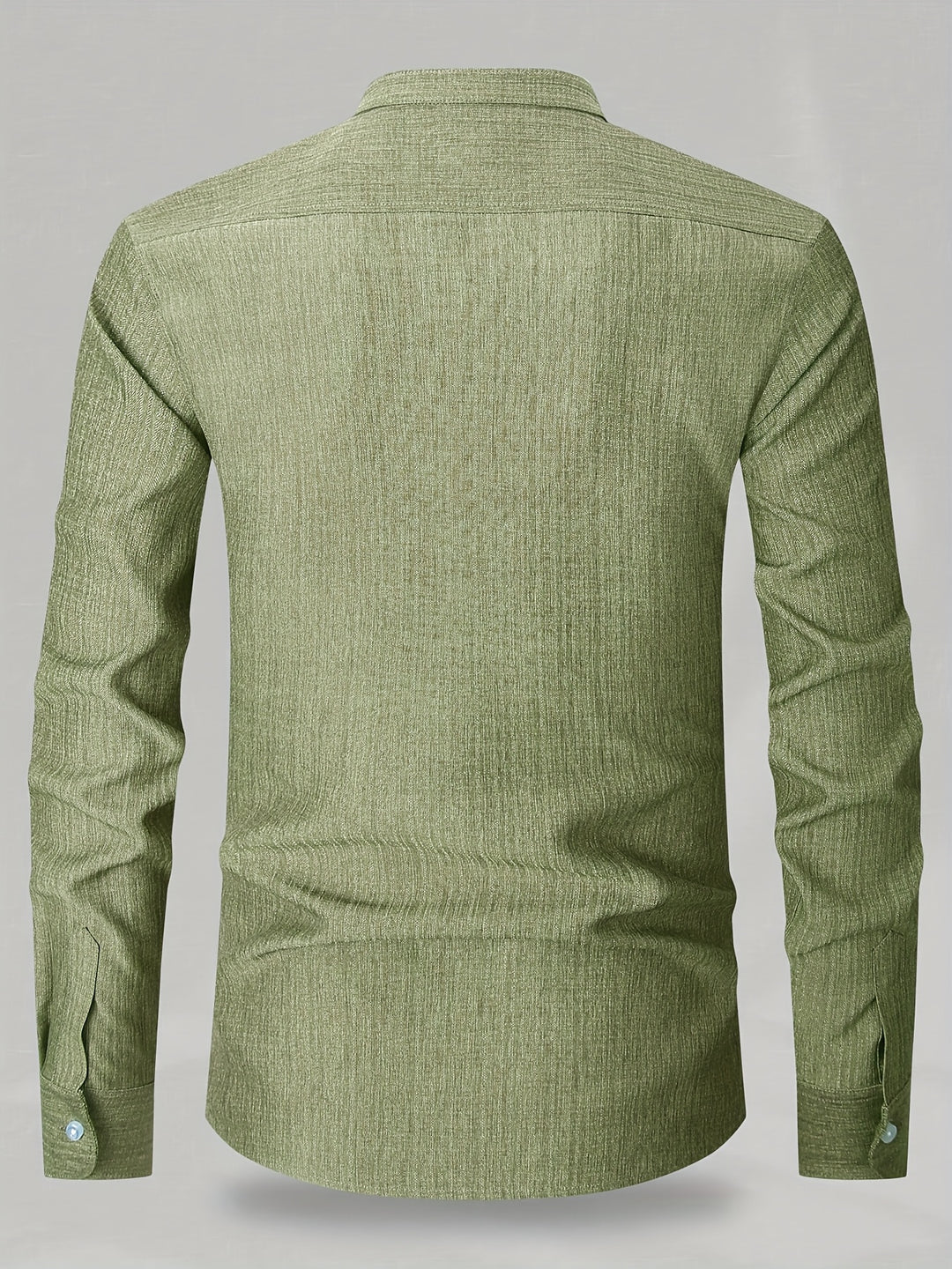 Michael | Refined Band Collar Textured Shirt - Valereo