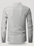 Michael | Refined Band Collar Textured Shirt - Valereo