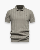 Michael | Timeless Ribbed Knit Polo Shirt - Valereo