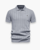 Michael | Timeless Ribbed Knit Polo Shirt - Valereo