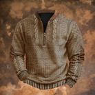 Nathan | Casual Cable Knit Quarter-Zip Sweater - Valereo