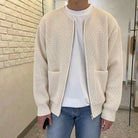 Nathan | Casual Ribbed Knit Zip Cardigan - Valereo