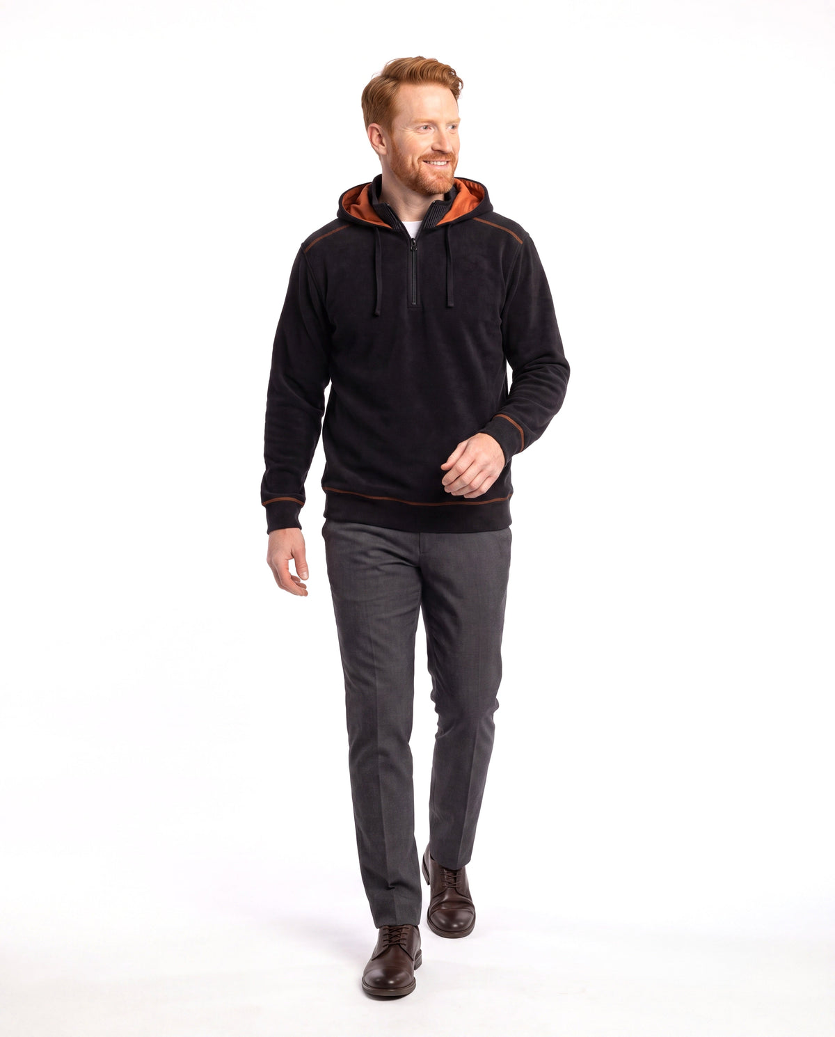 Nathan | Cozy Quarter-Zip Fleece Hoodie - Valereo