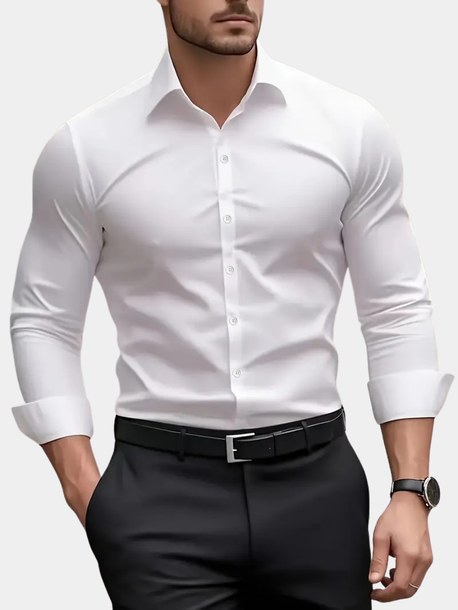 Nathan | Refined Slim-Fit Dress Shirt - Valereo