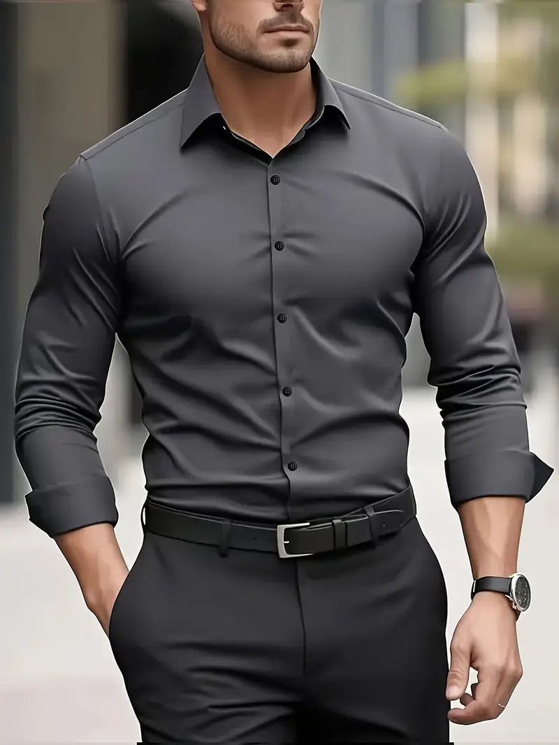 Nathan | Refined Slim-Fit Dress Shirt - Valereo