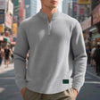 Carson | Modern Waffle Quarter-Zip Sweater