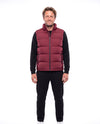 Men's Quilted Vest with Stitched Pattern