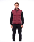 Men's Quilted Vest with Stitched Pattern