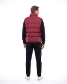 Men's Quilted Vest with Stitched Pattern