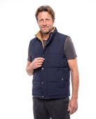 Men's Quilted Vest with Stand-Up Collar
